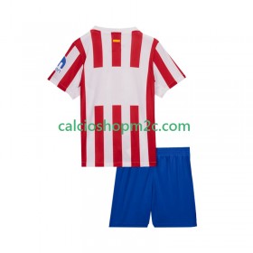 Atlético Madrid Bambino Maglia Prima 2025/2026 Manica Corta